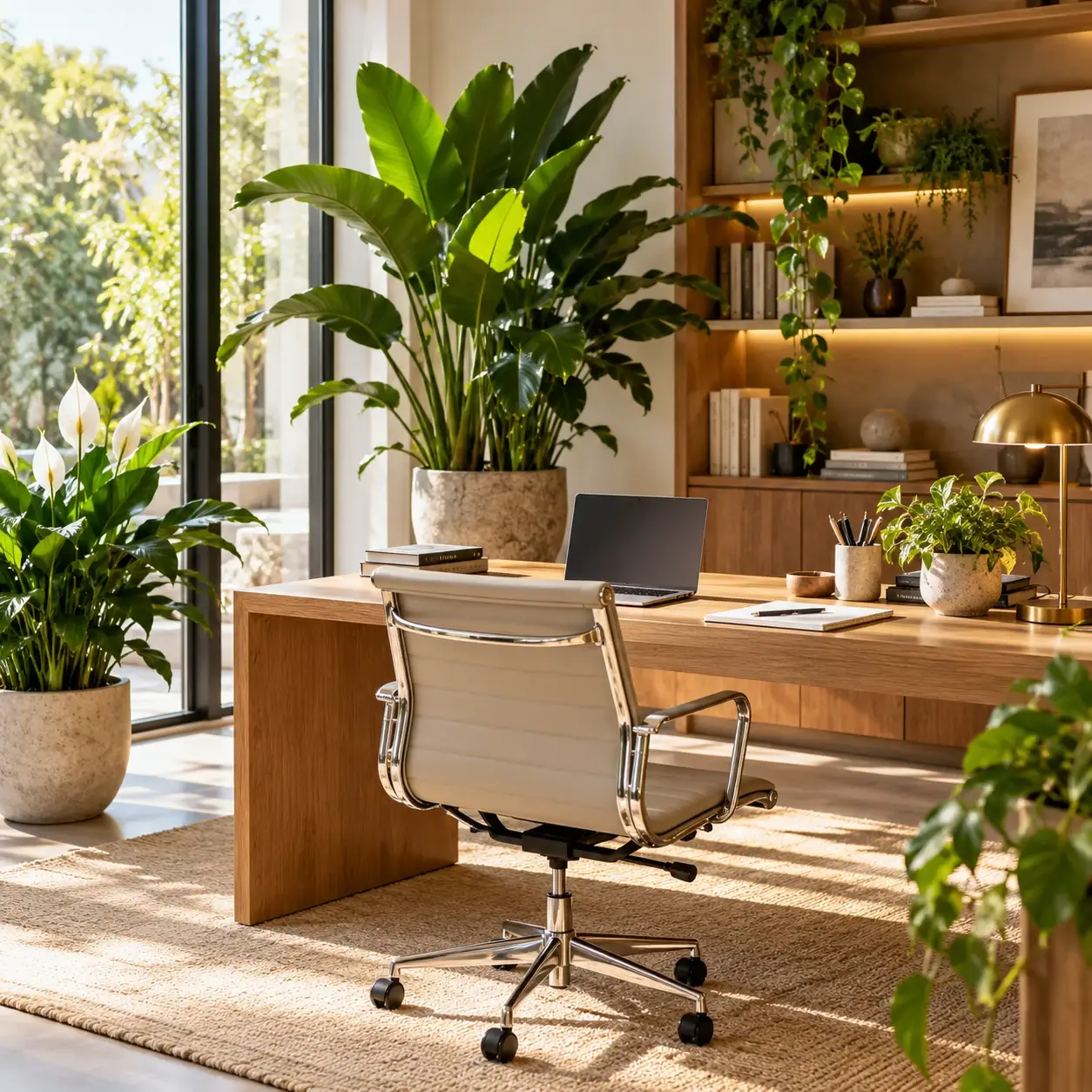 Plantas de interior num escritório